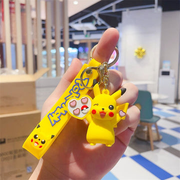 Pokemon 'Cute Pikachu With Hearts' Keyring PVC Keychain