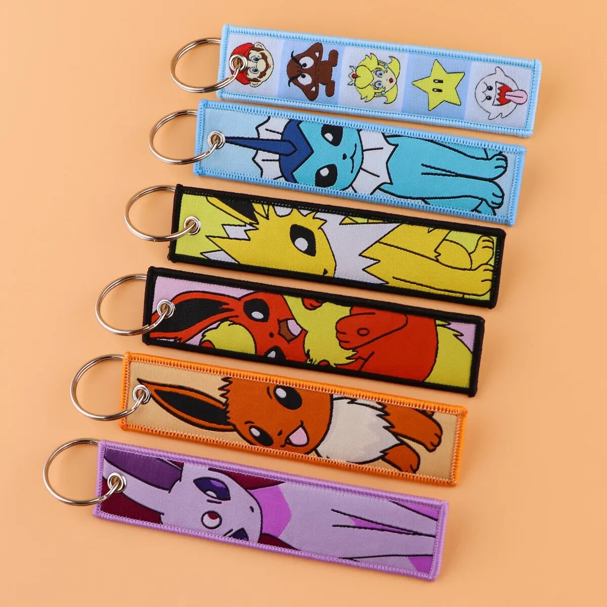 Pokemon 'Eevee' Embroidered Keychain