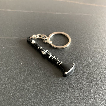 Musical Instrument 'Clarinet' Keyring Metal Keychain