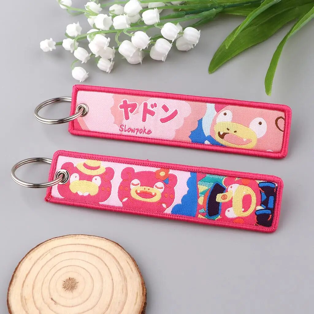 Pokemon 'Slowpoke' Embroidered Keychain