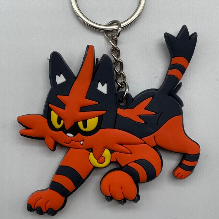 Pokemon 'Torracat' Keyring Rubber Keychain
