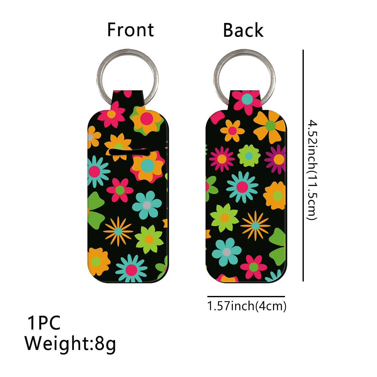 Twinkling Flowers Lipstick Holder Keychain