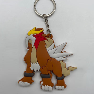Pokemon 'Entei' Keyring Rubber Keychain