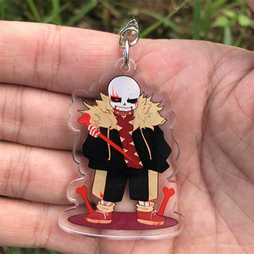 Undertale Sans 'Fell' Keyring Plastic Keychain