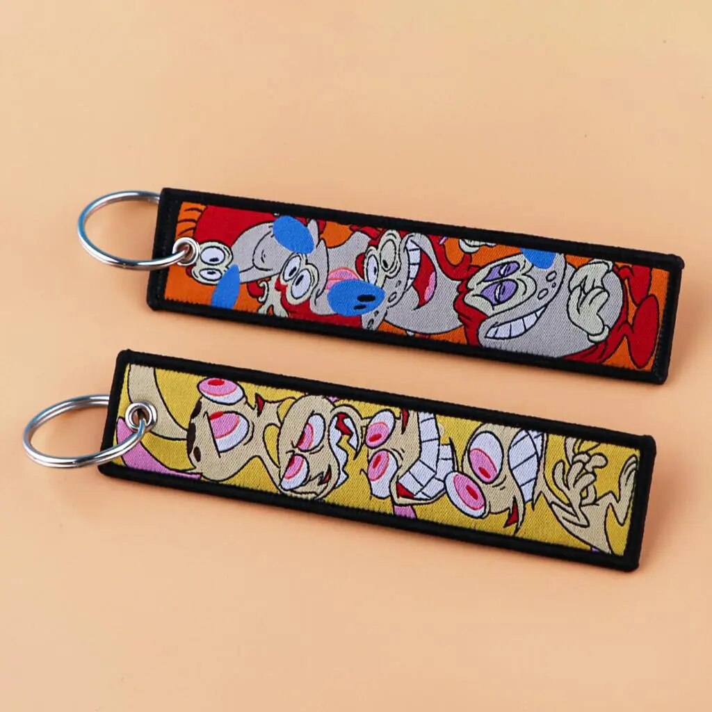 The Ren & Stimpy Show Embroidered Keychain