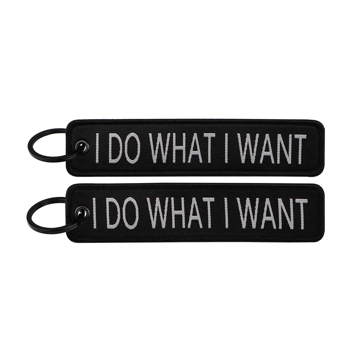 I Do What I Want Embroidered Keyring Keychain