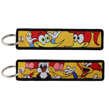 Woody Woodpecker Embroidered Keychain