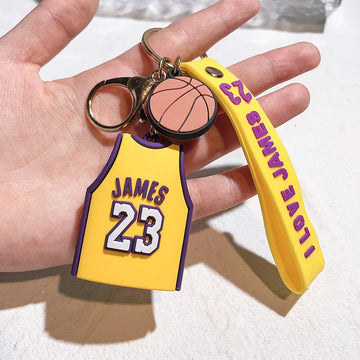 Basketball Jersey 'James 23 | I Love James 23' Keyring Silicone Keychain