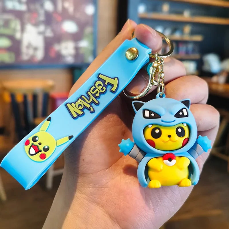 Pokemon 'Pikachu x Blastoise Cape' PVC Keyring Keychain