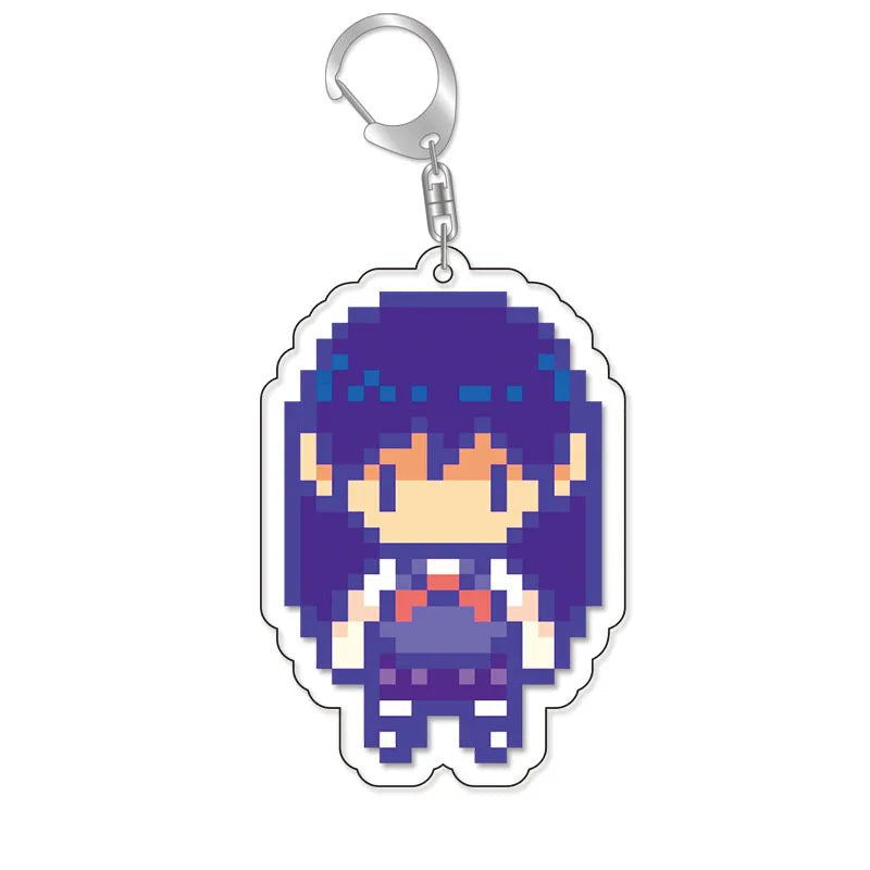 Omori 'Mari | Pixel | Violet' Keyring Plastic Keychain
