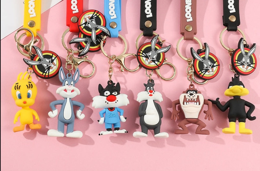 Looney Tunes 'Daffy Duck' Keyring Silicone Keychain