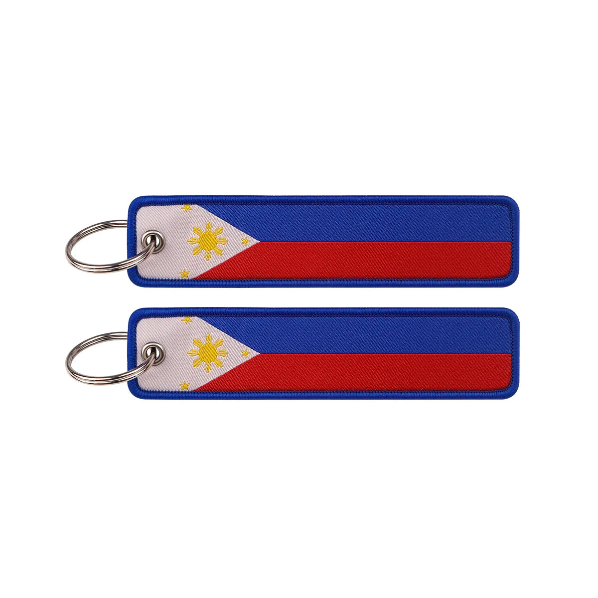 National Flag 'Philippines' Embroidered Keyring Keychain