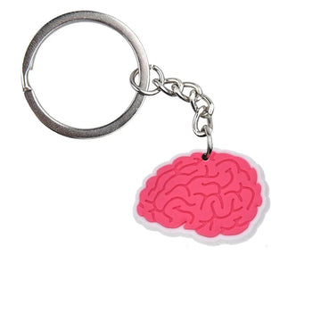 Human Body 'Brain' Keyring Metal Keychain