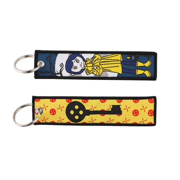 Coraline Embroidered Keychain
