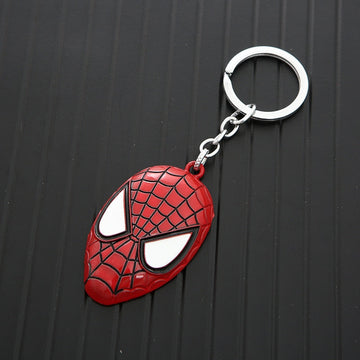 Spiderman Mask Keyring Metal Keychain