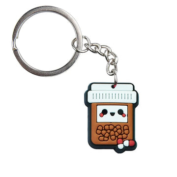 Medical Stuff 'Happy Pill Bottle' Keyring Metal Keychain