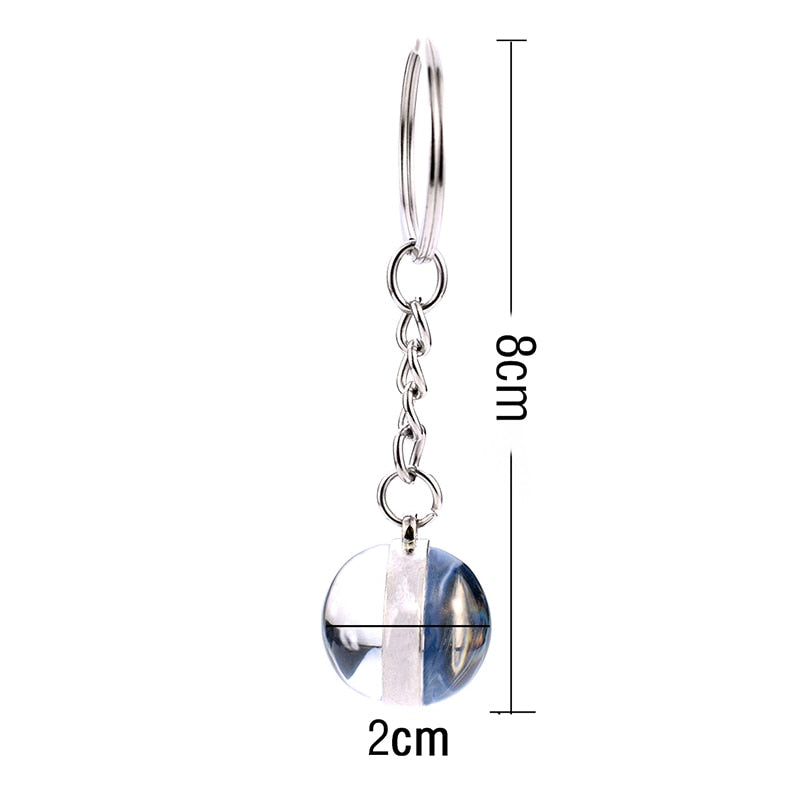 Planet 'Venus' Keyring Glass Keychain