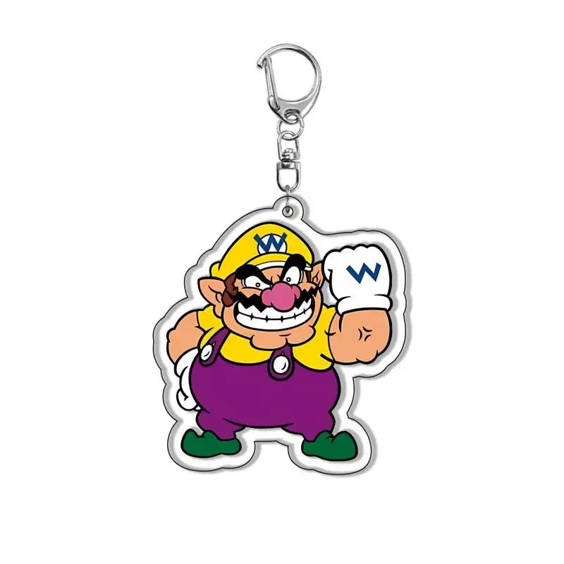 Super Mario Bros Wario Acrylic Keyring Keychain