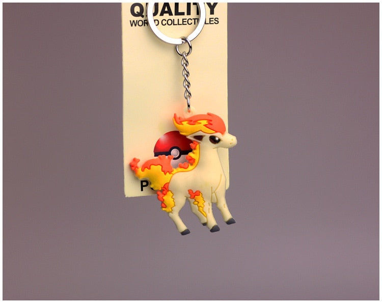 Pokemon 'Ponyta' Keyring Silicone Keychain