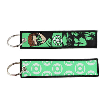 Superhero 'Green Lantern' Embroidered Keychain