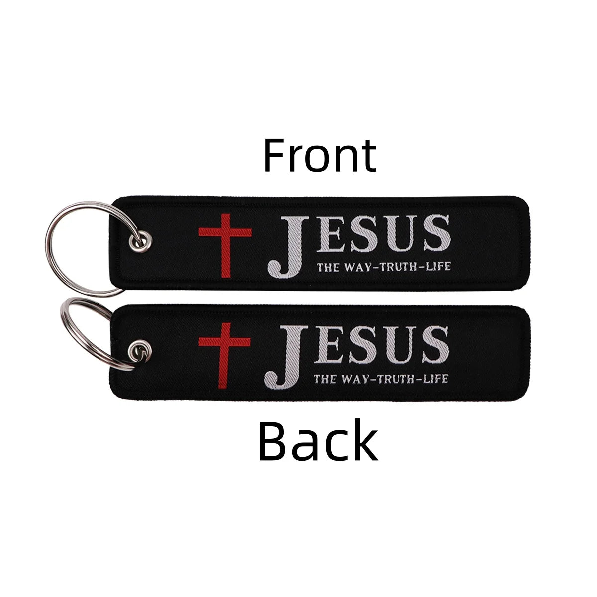 Jesus the Way Truth Life Embroidered Keyring Keychain