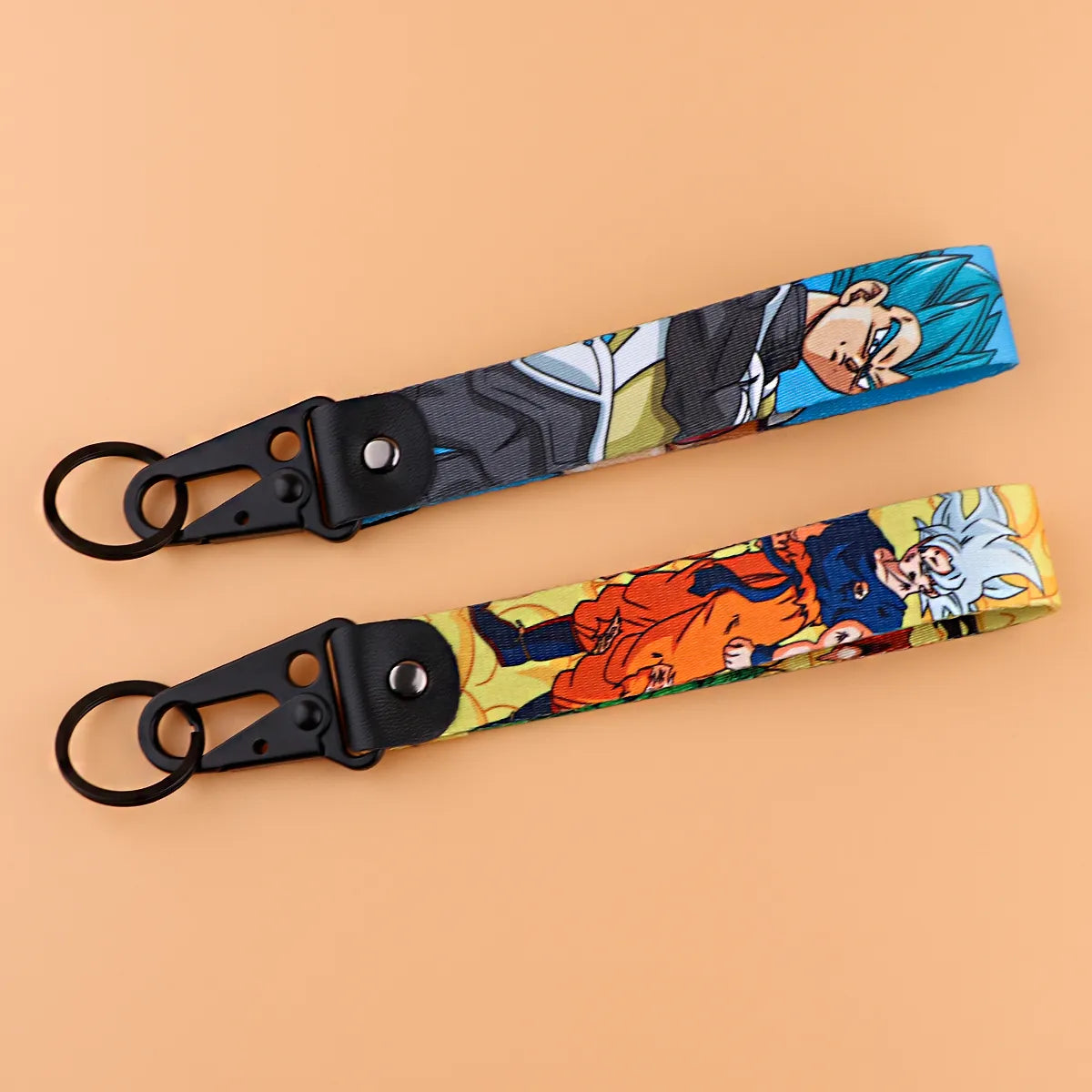 Dragon Ball Z 'Super Saiyan White Goku' Wrist Lanyard Keychain with Keyring Clip