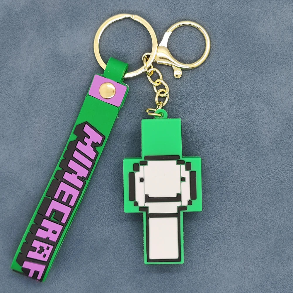 Minecraft 'Dream' Keyring Silicone Keychain