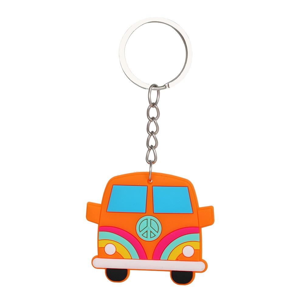 Cartoons 'Volkswagen Bus' Keyring Silicone Keychain