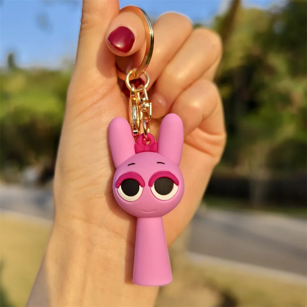 Sprunki 'Pinki' Keyring Resin Keychain