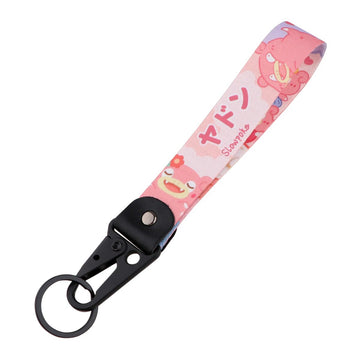 Pokemon 'Slowpoke' Wrist Lanyard Keychain with Keyring Clip