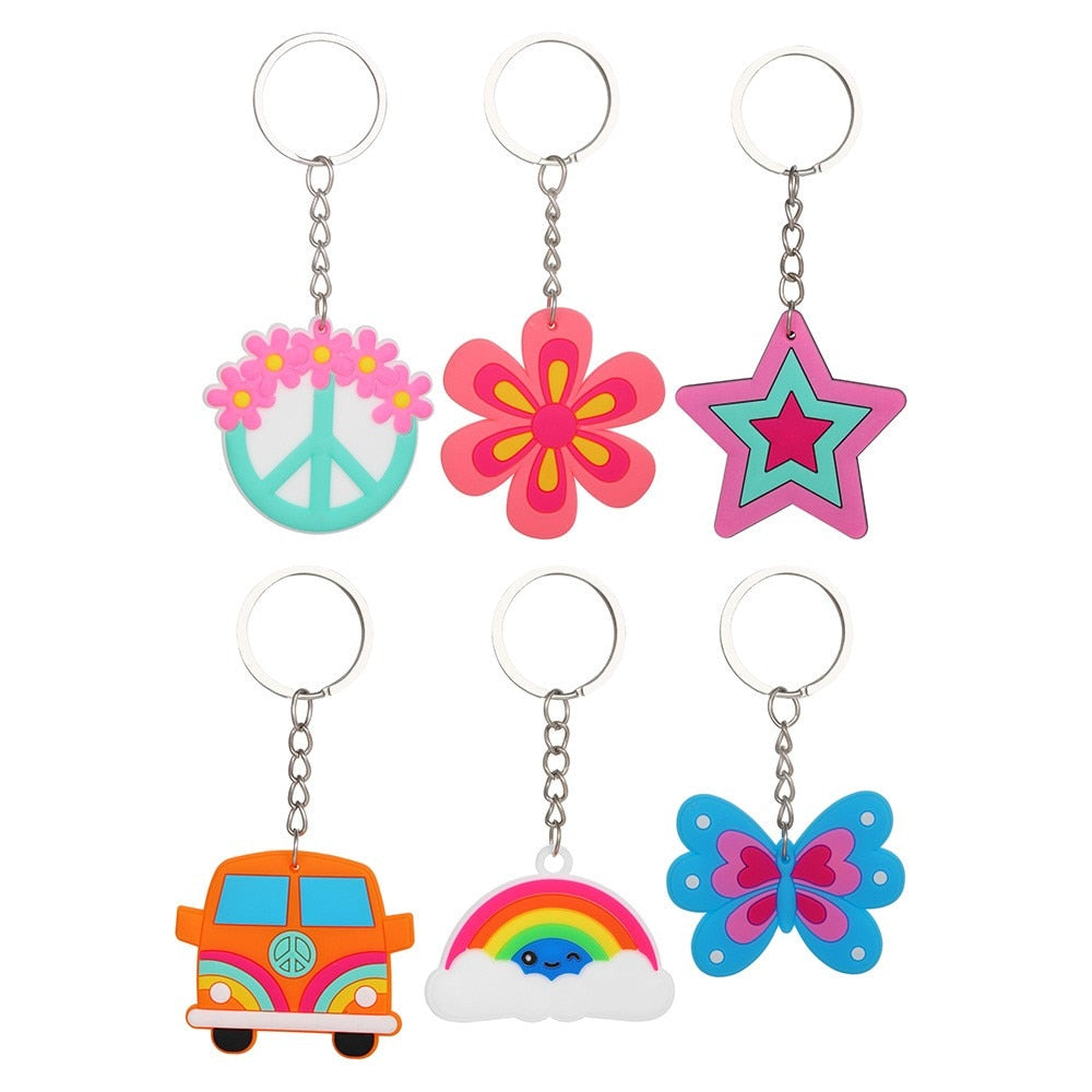 Cartoons 'Volkswagen Bus' Keyring Silicone Keychain