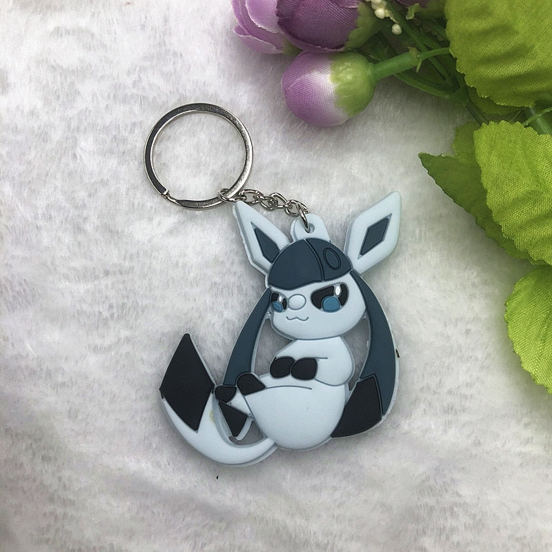 Pokemon 'Glaceon' Keyring PVC Keychain