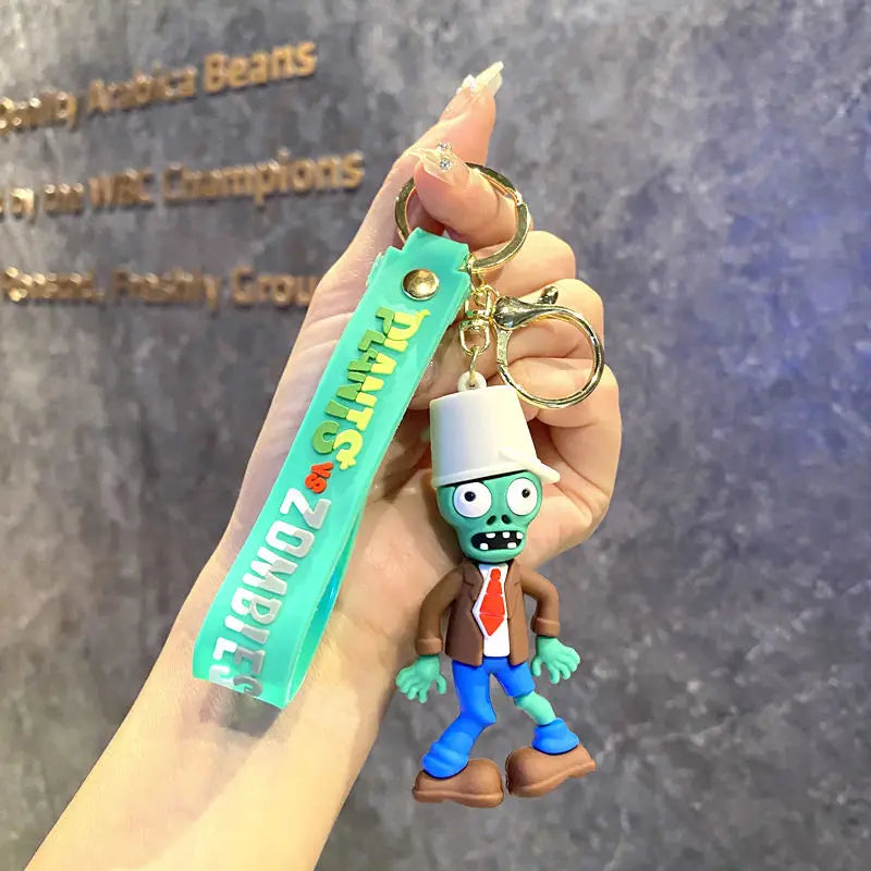 Plants vs. Zombies Set of 8 Silicone Keyring Keychain
