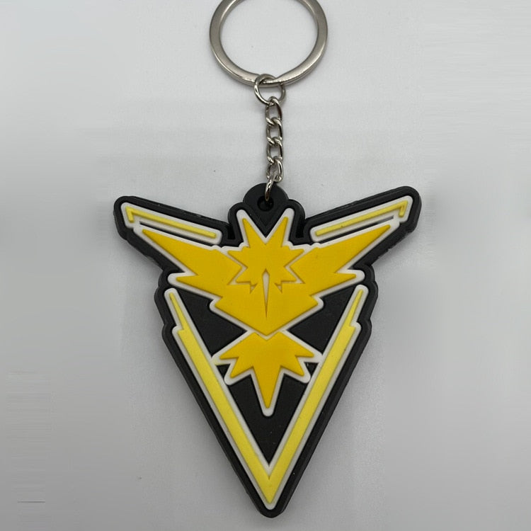 Pokemon 'Zapdos Badge' Keyring Rubber Keychain