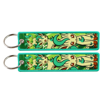 Pokemon 'Leafeon' Embroidered Keychain