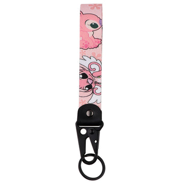 Lilo and Stitch ‘Angel' Wrist Lanyard Keyring Clip Keychain