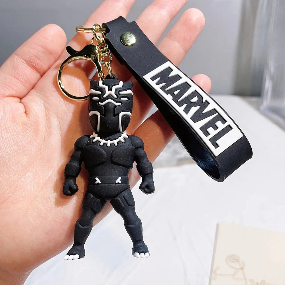 'Black Panther' Keyring Rubber Keychain