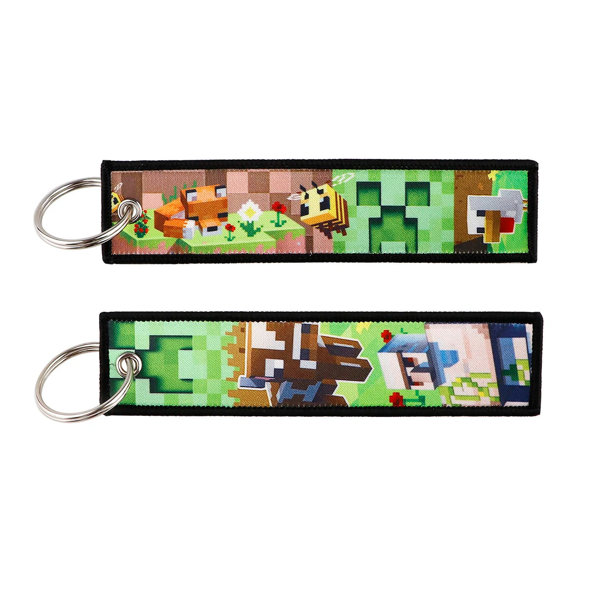 Minecraft Embroidered Keychain