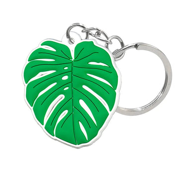 'Monstera Leaf' Keyring Rubber Keychain