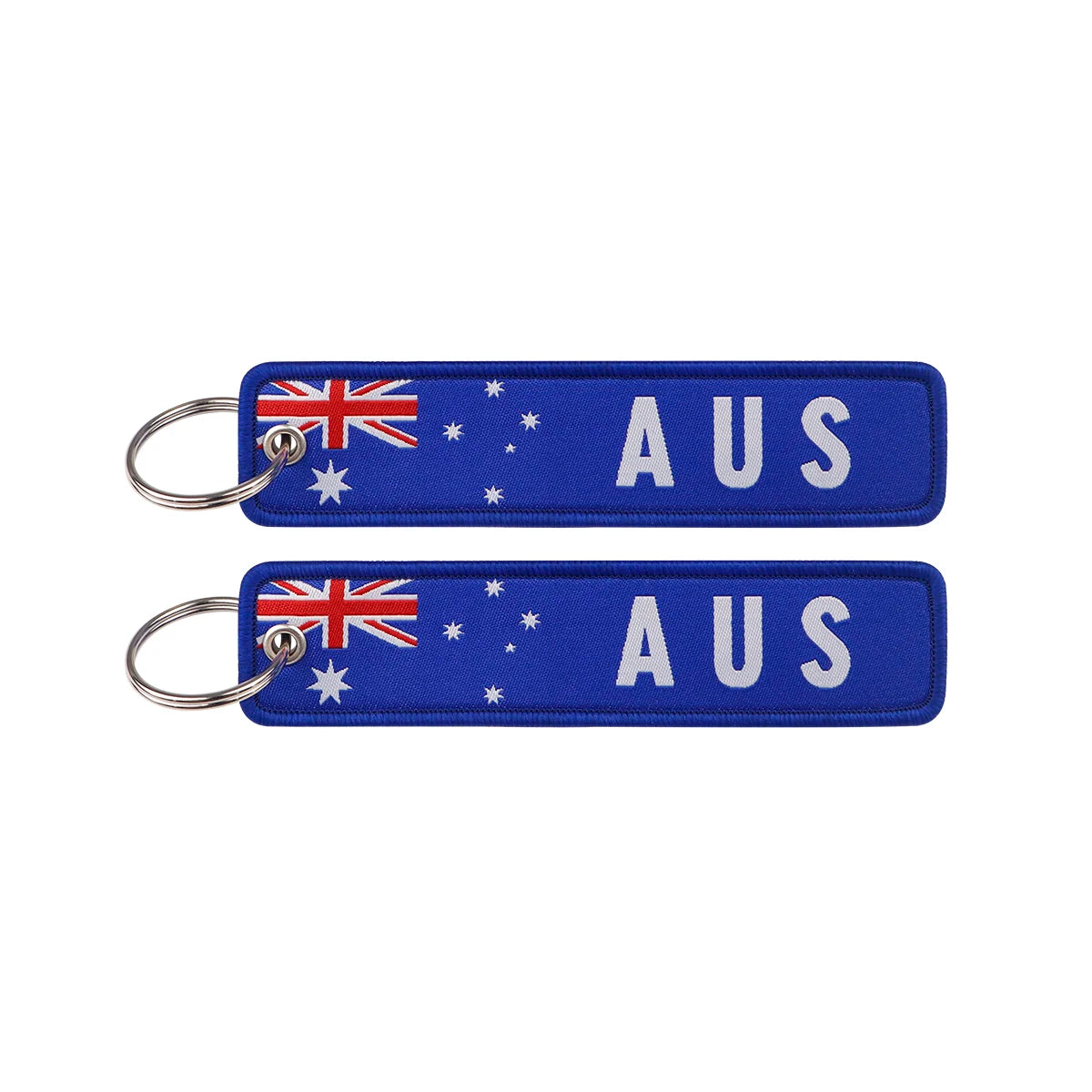 National Flag 'Australia' Embroidered Keyring Keychain