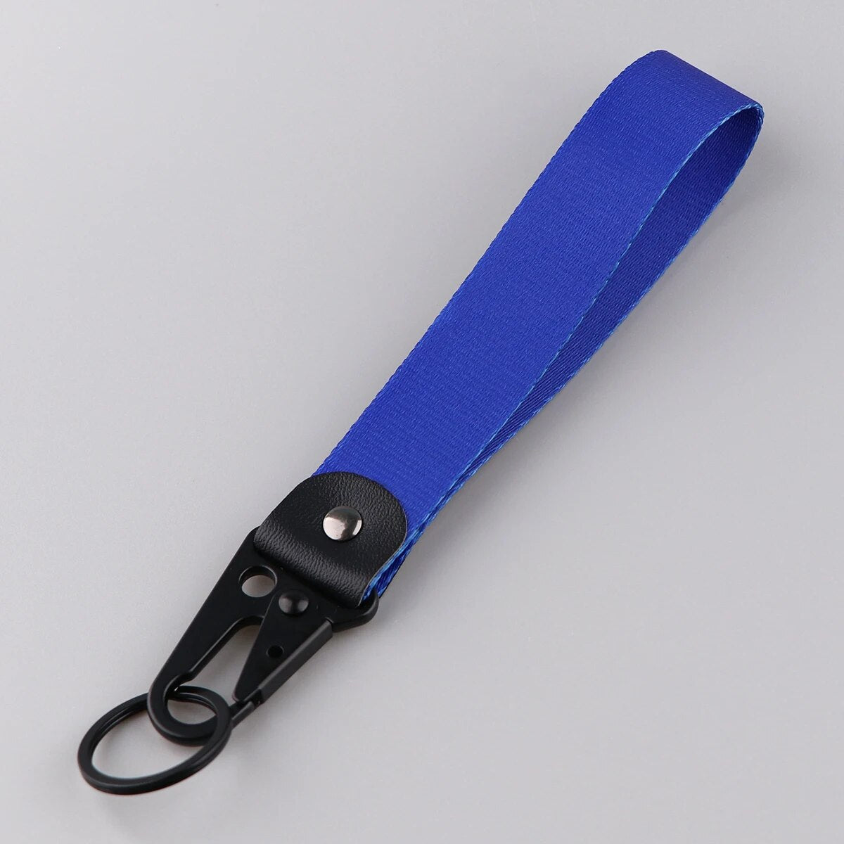 Royal Blue Wrist Lanyard Keychain with Keyring Clip