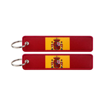 National Flag 'Spain' Embroidered Keyring Keychain