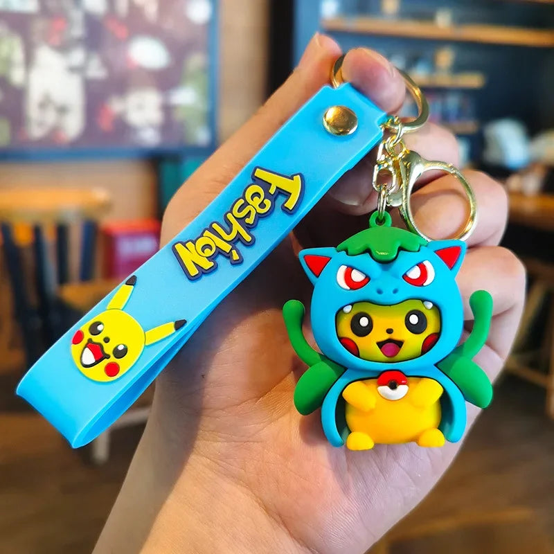 Pokemon 'Pikachu x Venusaur Cape' PVC Keyring Keychain
