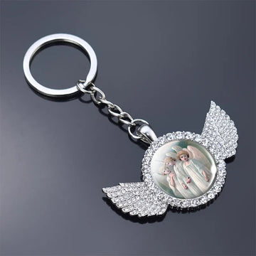 12 Saint '3 Angels' Keyring Metal Keychain