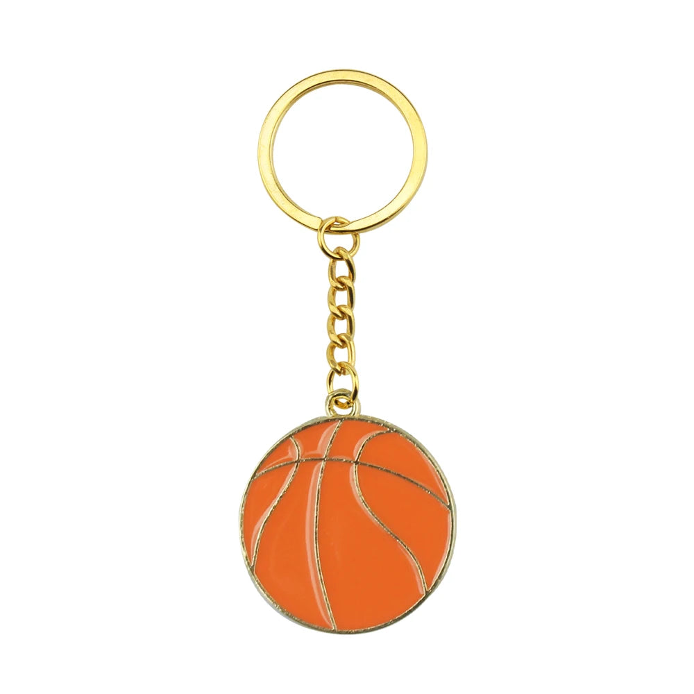 Basketball 'Ball' Enamel Keyring Keychain