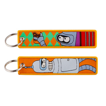 Futurama 'Bender' Embroidered Keyring Keychain