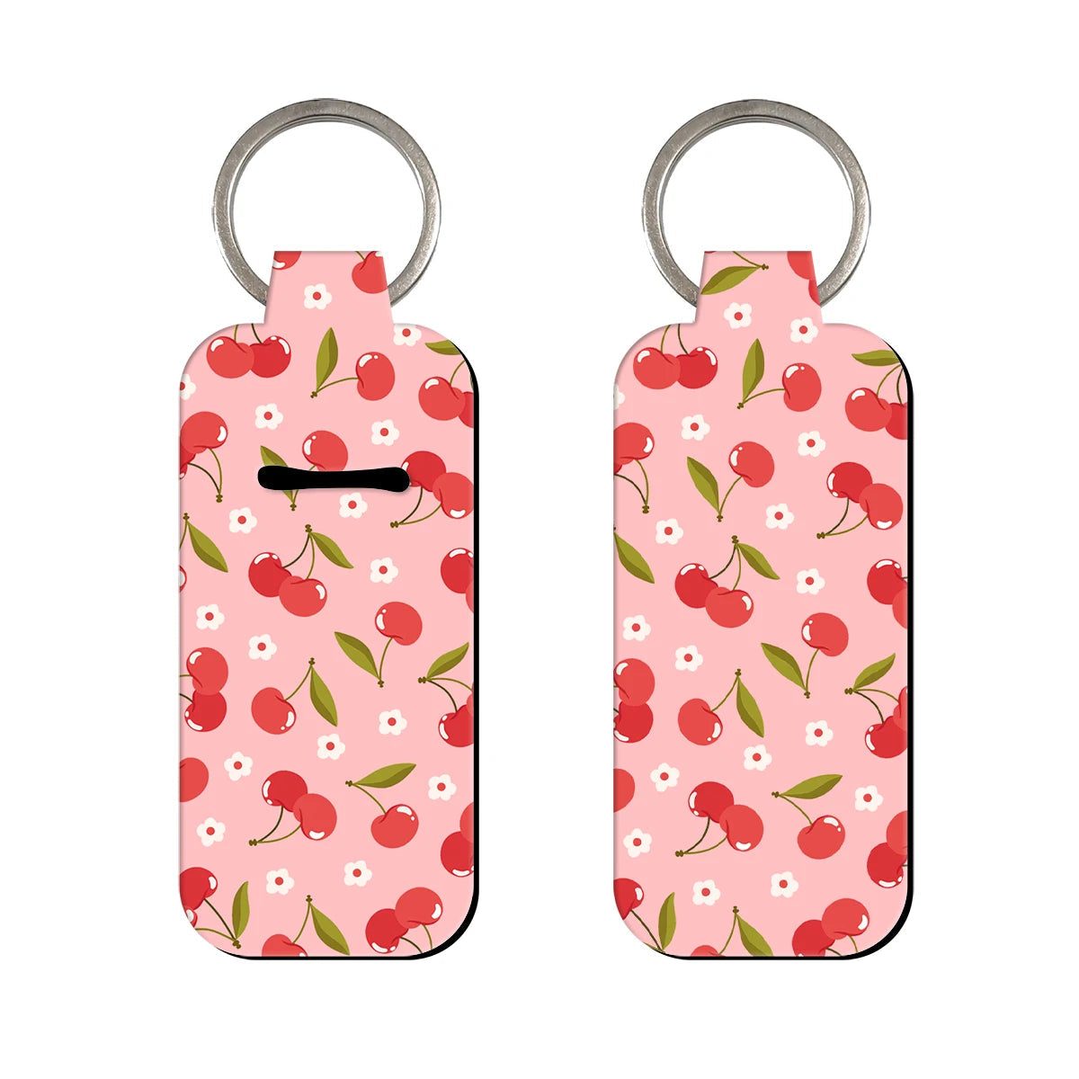 Fruits of Nature Red Cherries Lipstick Holder Keychain