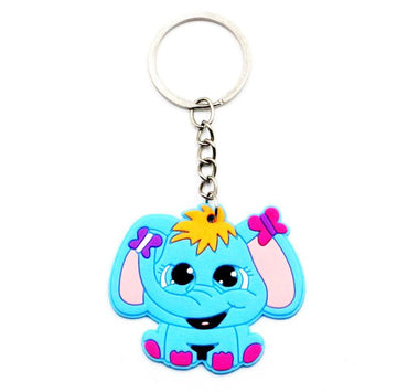 Cartoons 'Cute Elephant' Keyring Silicone Keychain