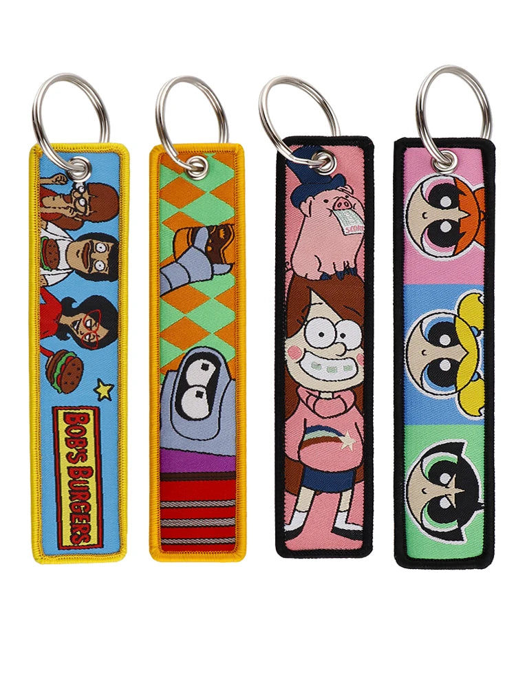 Powerpuff Girls ‘Trio Girls’ Embroidered Keyring Keychain