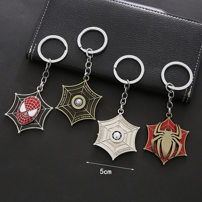 Spiderman Logo Keyring Metal Keychain
